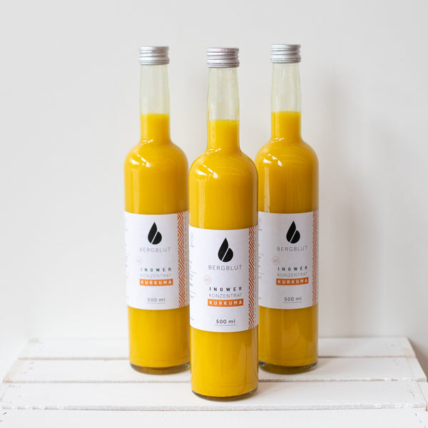 Organic ginger concentrate with turmeric