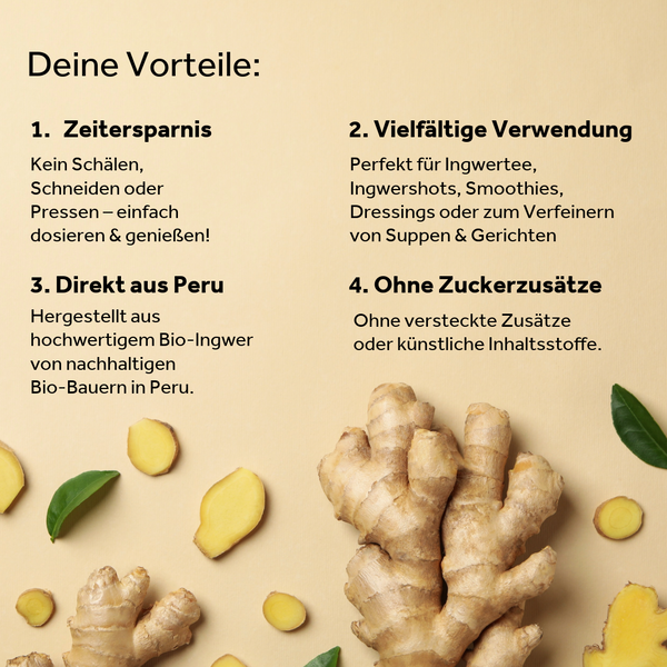 Organic ginger concentrate with turmeric