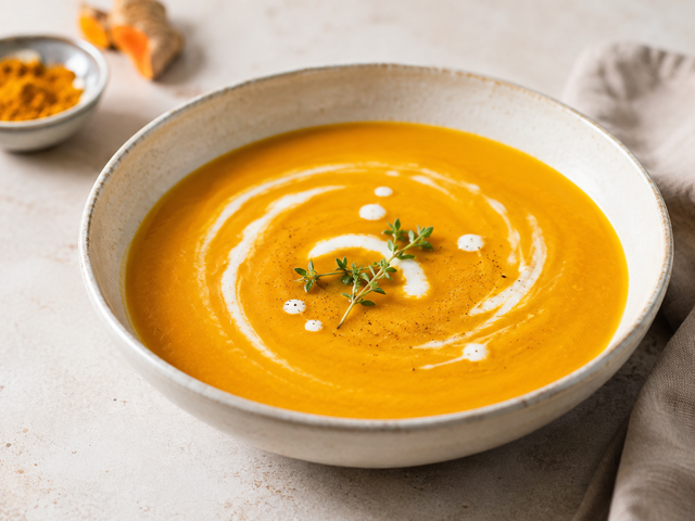 Goldene Karottensuppe — Rezept mit BIO Ingwerkonzentrat mit Kurkuma