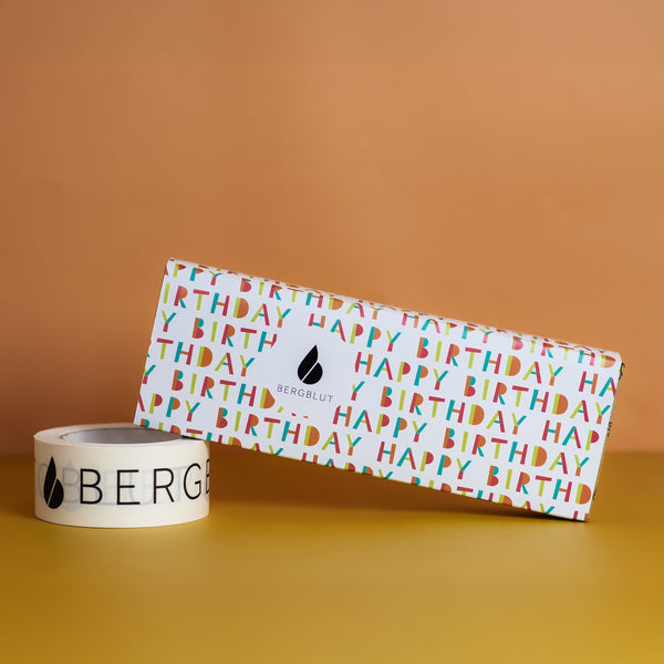 Bio Bergshot Geschenkbox Happy Birthday - Nachhaltiges Geburtstagsgeschenk Bio Ingwer Shots 7er Set